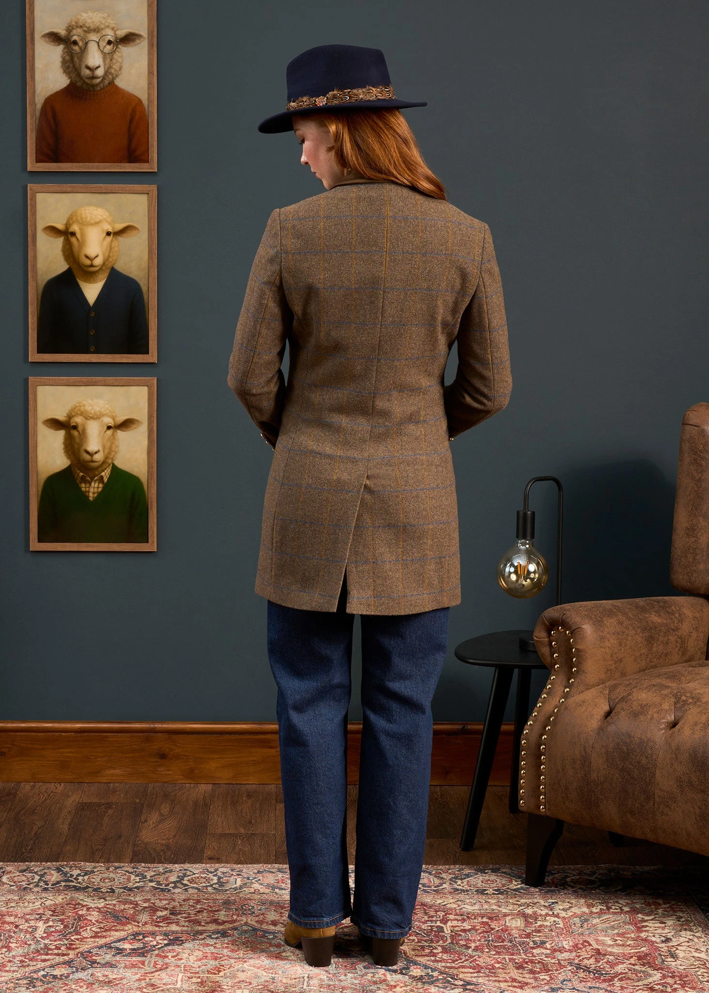 Surrey Ladies Mid-Thigh Tweed Coat In Seabrook - Regular Fit 3 Surrey Ladies Mid-Thigh Tweed Coat In Seabrook - Regular Fit - Image 3