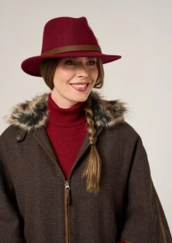 Surrey Ladies Tweed Cape In Bramble -AlanPaine Shop Surrey Ladies Tweed Cape Bramble 1