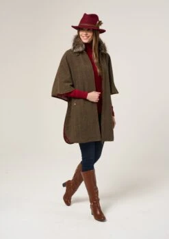 Surrey Ladies Tweed Cape In Hemlock 19 Surrey Ladies Tweed Cape In Hemlock -AlanPaine Shop Surrey Ladies Tweed Cape Hemlock 10