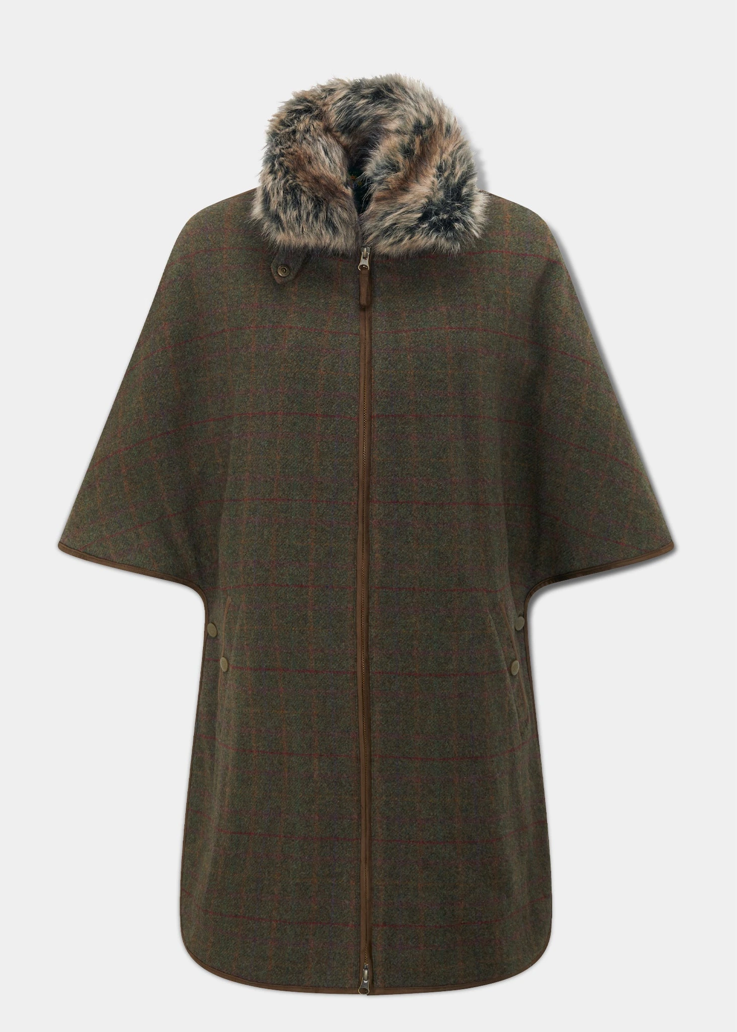 Surrey Ladies Tweed Cape In Hemlock 1 Surrey Ladies Tweed Cape In Hemlock