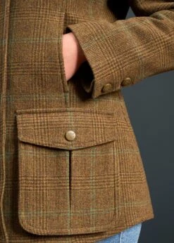 Surrey Ladies Tweed Coat In Marsh - Regular Fit -AlanPaine Shop Surrey Ladies Tweed Coat Marsh 2