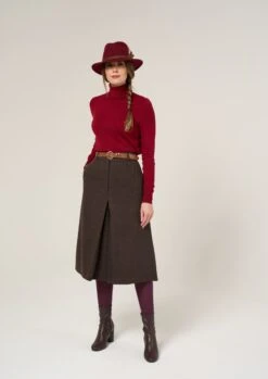 Surrey Ladies Tweed Culottes In Bramble -AlanPaine Shop Surrey Ladies Tweed Culottes Bramble 4