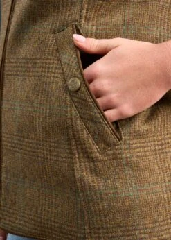 Surrey Ladies Tweed Gilet In Marsh -AlanPaine Shop Surrey Ladies Tweed Gilet Marsh 2
