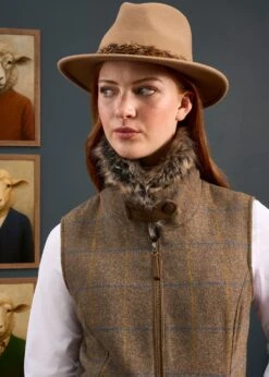 Surrey Ladies Tweed Gilet In Seabrook -AlanPaine Shop Surrey Ladies Tweed Gilet Seabrook 3