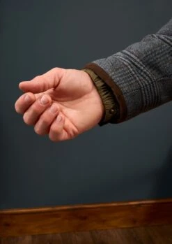 Surrey Waterproof Tweed Coat In Blue Check - Shooting Fit -AlanPaine Shop Surrey Mens Tweed Coat Grey Check 7