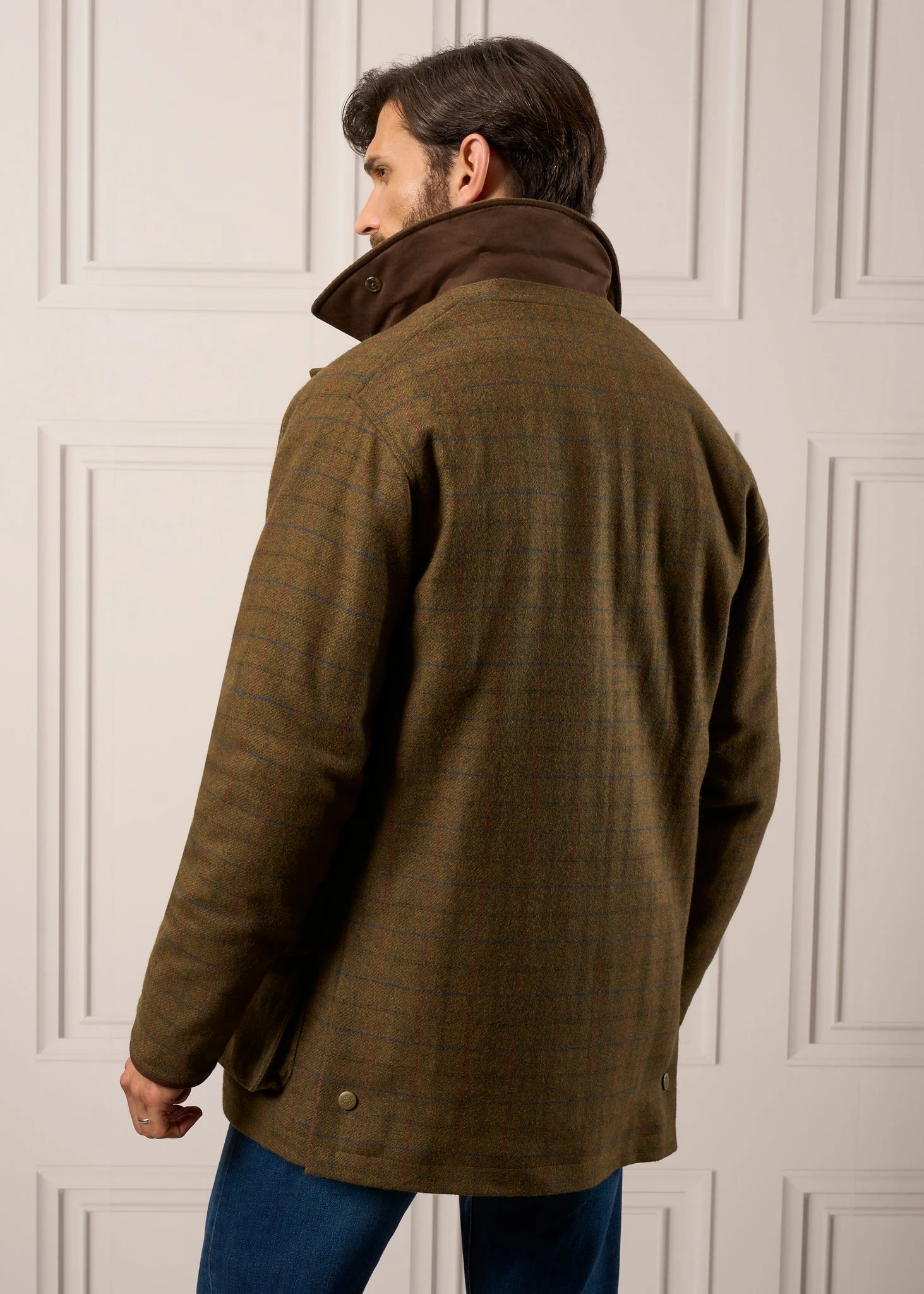 Surrey Waterproof Tweed Coat In Moor - Shooting Fit 6 Surrey Waterproof Tweed Coat In Moor - Shooting Fit - Image 6