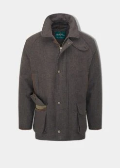 Surrey Waterproof Tweed Coat In Bramble - Shooting Fit 8 Surrey Waterproof Tweed Coat In Bramble - Shooting Fit -AlanPaine Shop Surrey Mens Waterproof Tweed Coat Bramble