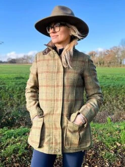 Surrey Ladies Tweed Coat In Clover - Regular Fit -AlanPaine Shop Surrey Tweed Jacket Ladies