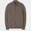 Sutherland Lambswool 1/4 Zip Jumper In Vole - Regular Fit