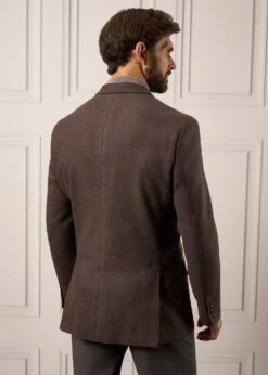 Surrey Tweed Lined Blazer In Bramble - Regular Fit -AlanPaine Shop Tweed Blazer Mens Surrey Bramble 5