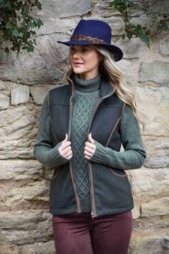 Richmond Ladies Fedora In Blue -AlanPaine Shop Womens Fedora Hat Navy 1