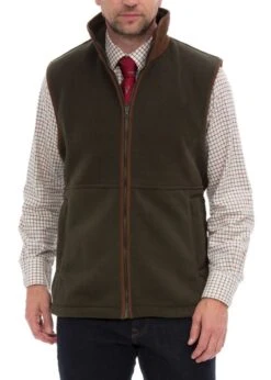 Aylsham Men's Fleece Gilet In Green - Regular Fit 6 Aylsham Men's Fleece Gilet In Green - Regular Fit -AlanPaine Shop alan paine aylsham men s waistcoat in green 1 8