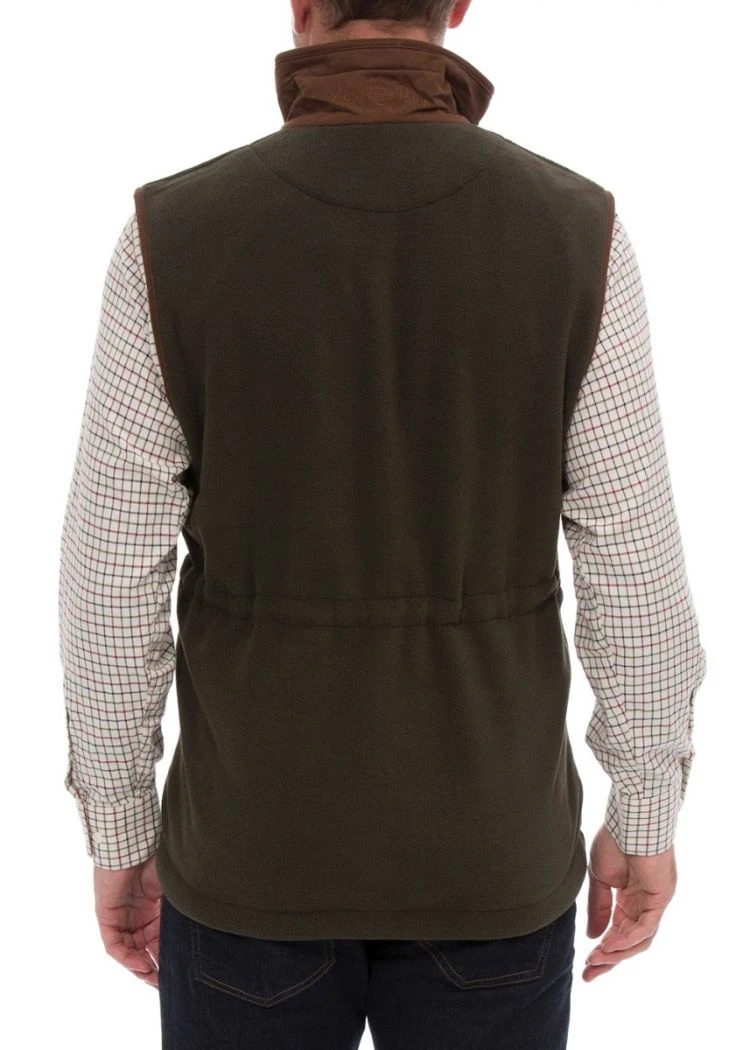 Aylsham Men's Fleece Gilet In Green - Regular Fit 4 Aylsham Men's Fleece Gilet In Green - Regular Fit - Image 4