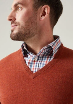 Albury Geelong Wool Jumper In Tiger - Regular Fit -AlanPaine Shop albury geelong wool jumper tiger 4