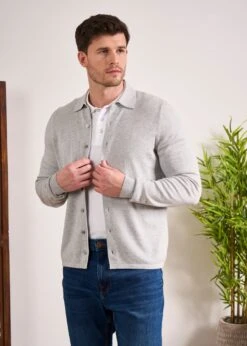 Medstead Men's Long Sleeve Shirt In Dove 8 Medstead Men's Long Sleeve Shirt In Dove -AlanPaine Shop ap m 196u01 dove 1