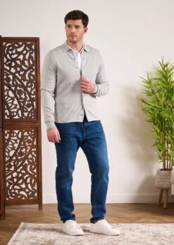 Medstead Men's Long Sleeve Shirt In Dove 11 Medstead Men's Long Sleeve Shirt In Dove -AlanPaine Shop ap m 196u01 dove 4