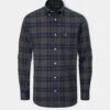 Ilkley Flannel Green Check Shirt - Shooting Fit