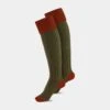 Ladies Shooting Socks - Saffron And Olive