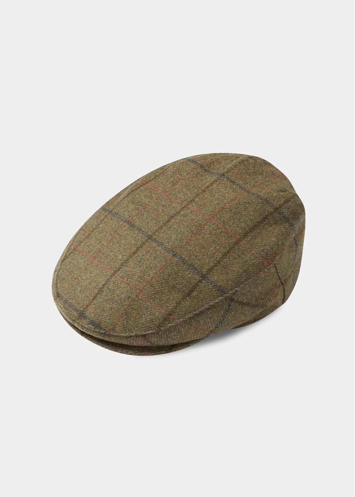 Combrook Men's Tweed Flat Cap In Thyme 1 Combrook Men's Tweed Flat Cap In Thyme