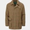 Combrook Men's Waterproof Tweed Coat In Thyme - Regular Fit