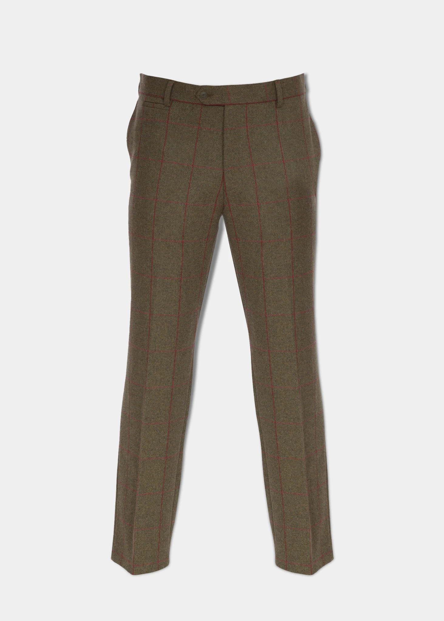 Combrook Men's Tweed Trousers In Sage - Regular Fit 1 Combrook Men's Tweed Trousers In Sage - Regular Fit