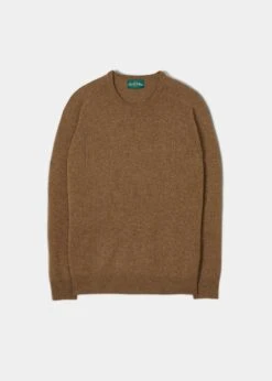 Dorset Men's Lambswool Jumper In Driftwood - Classic Fit