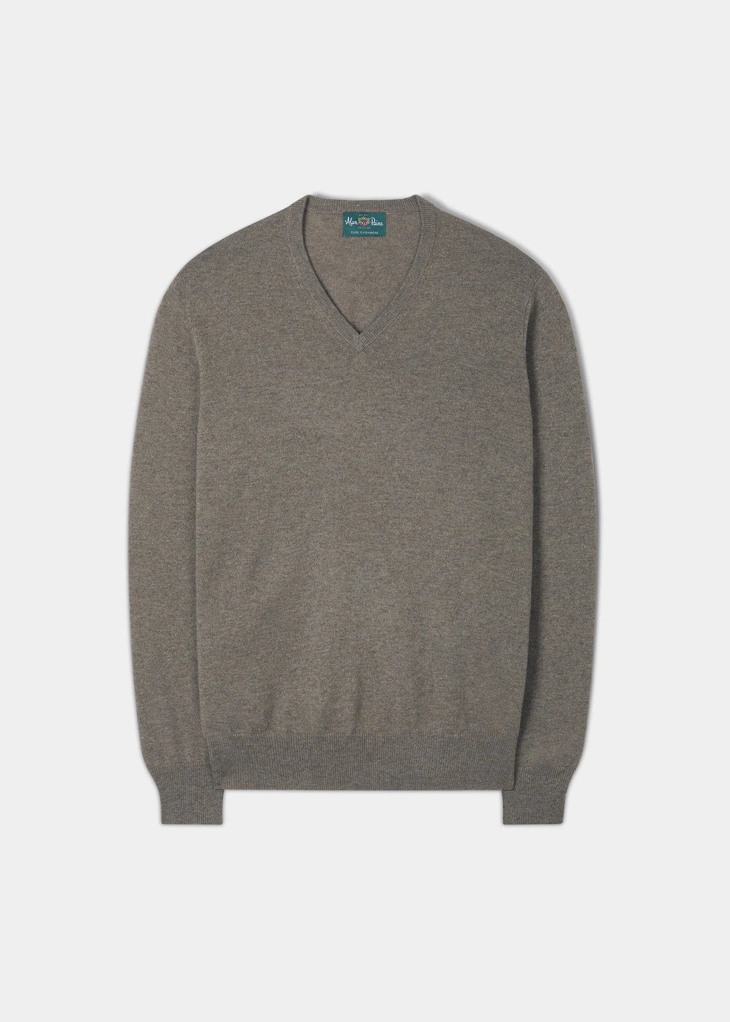 Haddington Cashmere Jumper In Mouse - Regular Fit 1 Haddington Cashmere Jumper In Mouse - Regular Fit