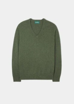 Hampshire Lambswool Jumper In Rosemary - Classic Fit