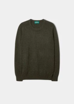 Dorset Men's Lambswool Jumper In Seaweed - Classic Fit