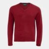 Streetly Men's V Neck Jumper In Magma - Classic Fit