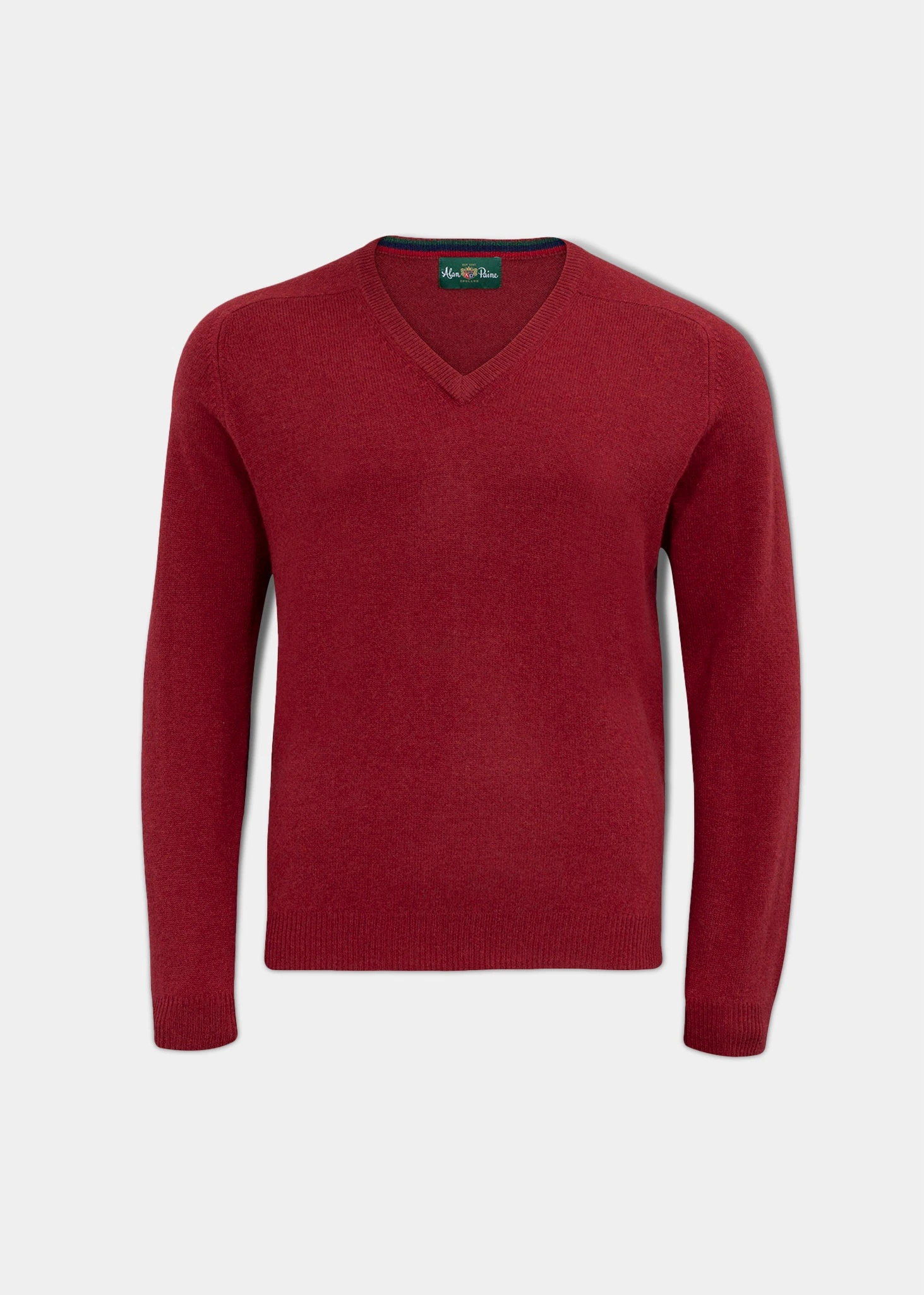 Streetly Men's V Neck Jumper In Magma - Classic Fit 1 Streetly Men's V Neck Jumper In Magma - Classic Fit
