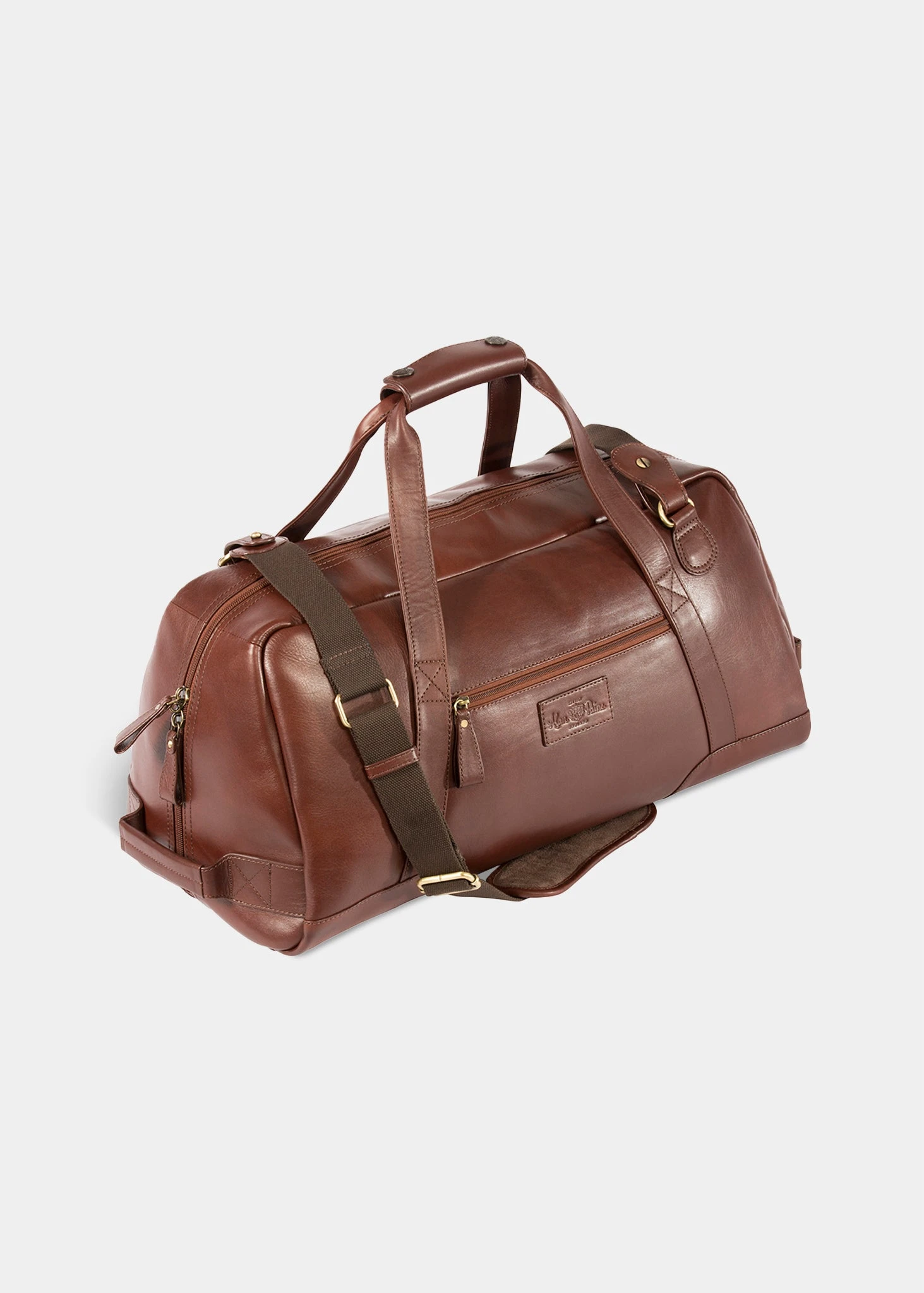 Leather Travel Bag In Oak 1 Leather Travel Bag In Oak