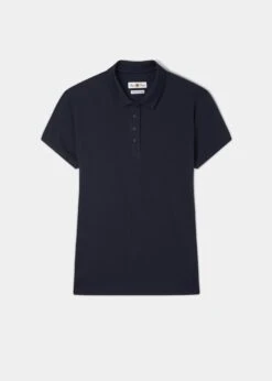 Ladies Pique Polo Shirt In Navy