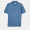 Fritton Pique Polo Shirt In Mid Blue
