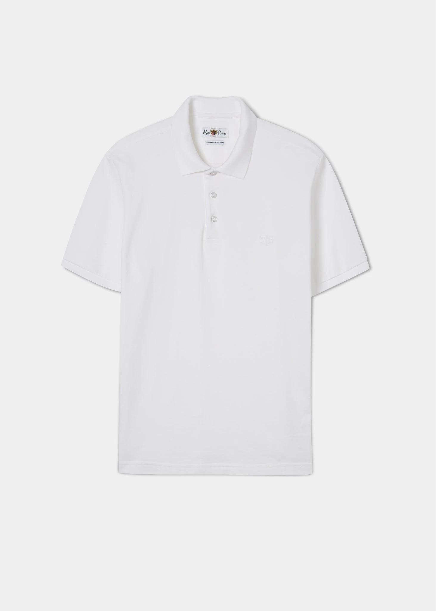 Fritton Pique Polo Shirt In White 1 Fritton Pique Polo Shirt In White
