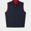 Lettoch Reversible Lightweight Summer Gilet In Navy And Red - Regular Fit