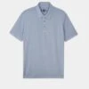 Tutbury Faded Dye Polo Shirt In Light Blue - Without Emblem