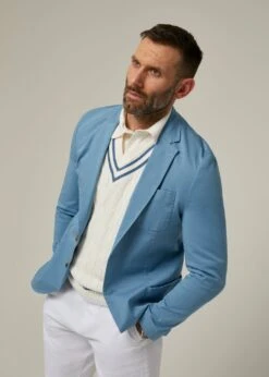 Heymouth Men's Cotton Blazer In Airforce 9 Heymouth Men's Cotton Blazer In Airforce -AlanPaine Shop ls2214 heymouth cotton blazer airforce 4