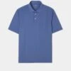 Rockbourne Performance Polo In Mid Blue - Sports Fit