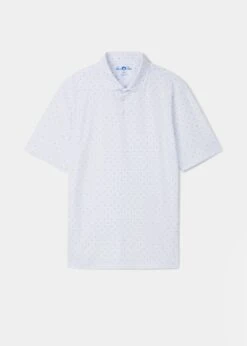 Shalford Performance Polo Shirt With Blue Print Design