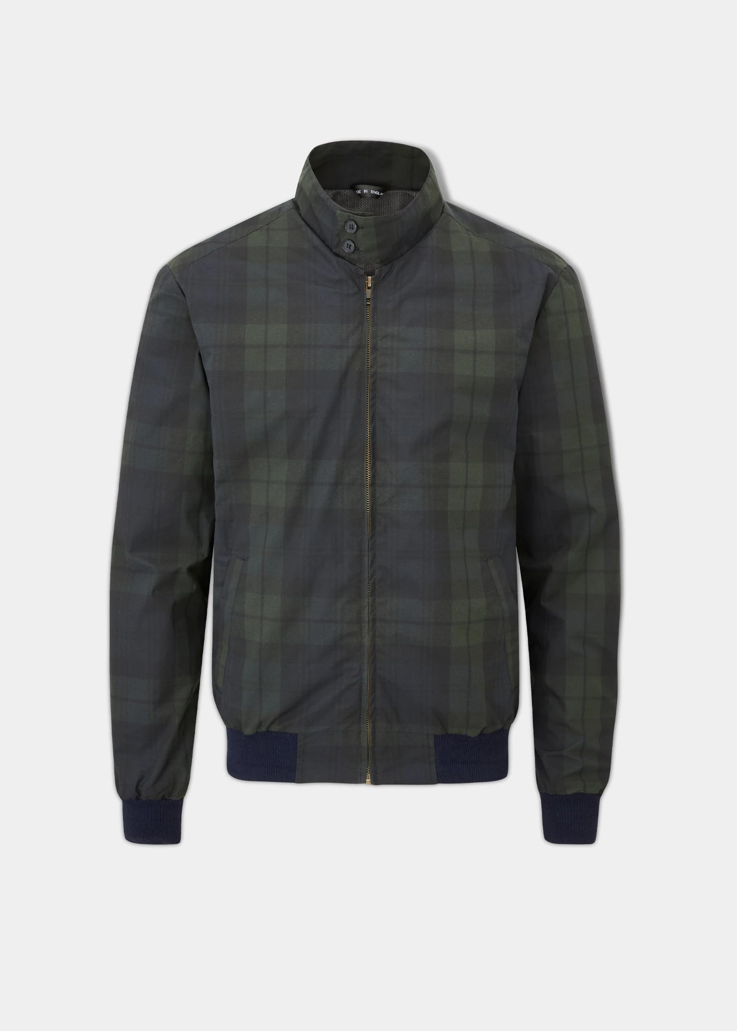 Letson Bomber Jacket In Navy Check 1 Letson Bomber Jacket In Navy Check