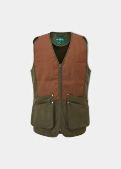 Bredon Men's Shooting Waistcoat In Olive - Regular Fit