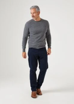 Brisbane Geelong Wool Jumper In Derby - Regular Fit -AlanPaine Shop mens geelong wool jumper derby 2