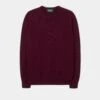 Dorset Men's Lambswool Jumper In Bordeaux - Classic Fit