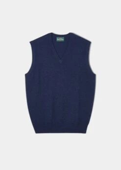 Norfolk Lambswool Slipover In Indigo - Classic Fit