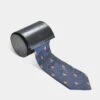 Ripon Silk Country Tie In Navy - Flying Pheasant Design