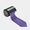 Ripon Silk Country Tie In Purple - Standing Pheasant Design