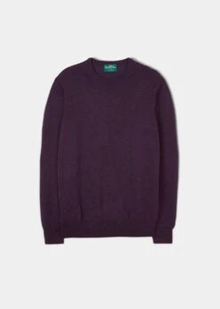 Radstone Men's Merino Wool Jumper In Black Grape - Regular Fit