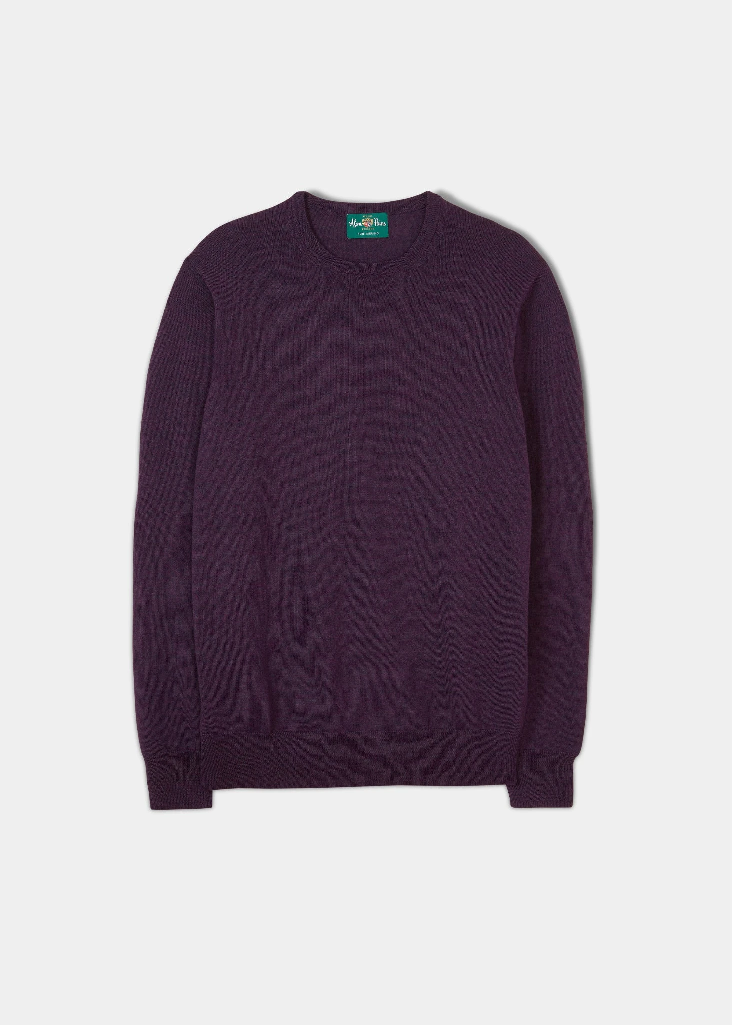 Radstone Men's Merino Wool Jumper In Black Grape - Regular Fit 1 Radstone Men's Merino Wool Jumper In Black Grape - Regular Fit