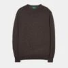 Radstone Men's Merino Wool Jumper In Dark Brown - Regular Fit